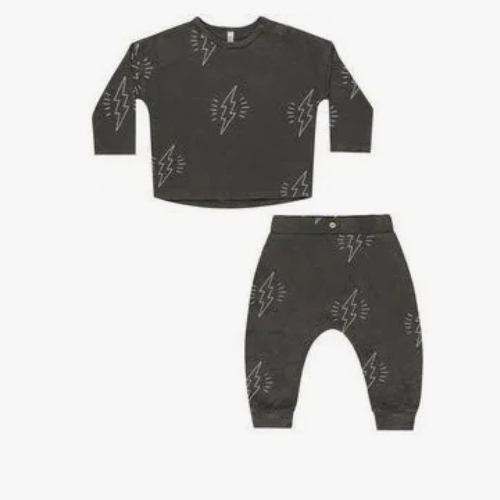 Rylee + Cru Charcoal Lightning Two-Piece Set